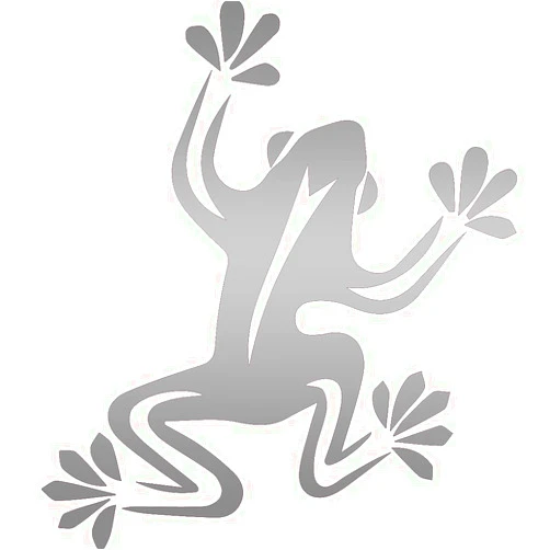 USCLIFESYLE USCLIFESTYLE Animal Sandra Frog (Metallic Silver) (Set of 2) Premium Waterproof Vinyl Decal Stickers for Laptop MacBook Phone Tablet Helmet Car Window Bumper Mug Tuber Cup Door Wall Decoration