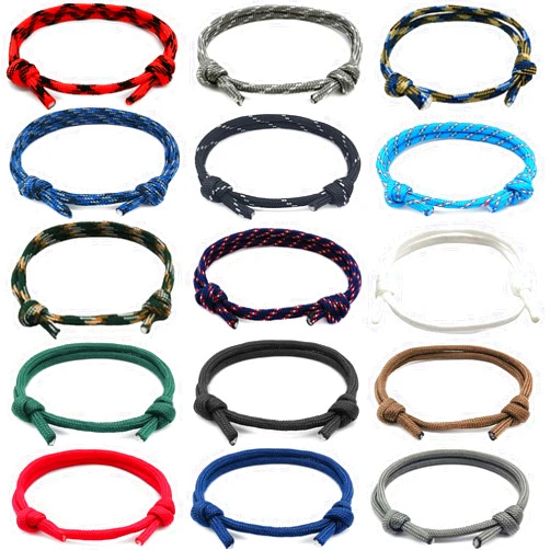 FINZOR 15Pcs Nautical Braided Handmade Rope String Adjustable Bracelets for Men