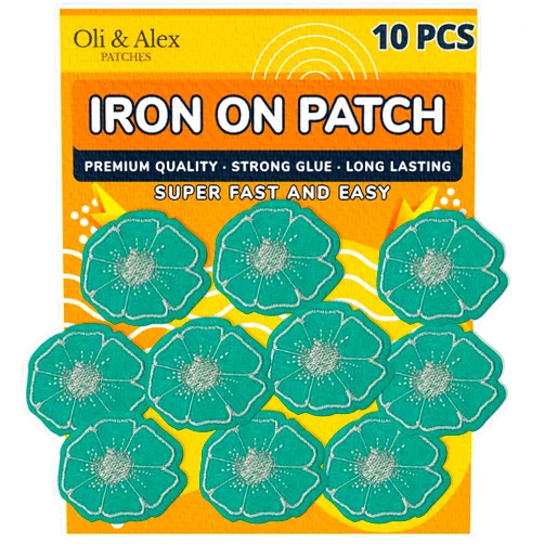 Oli and Alex Flowers Iron-On Patches - Durable Easy-to-Apply Floral Embroidery Decals for Clothing Accessories - Vibrant Botanical Designs - DIY Fashion Enhancement