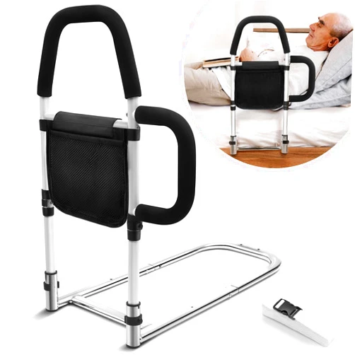 STNFAREBI Double Bed Assist Rails,Bed Rails for Elderly Adults,Support Up to 300lbs, Height 25.4'',Fall Prevention Guard,Fits Medical Bed,Queen,King,Twin,Full Bed