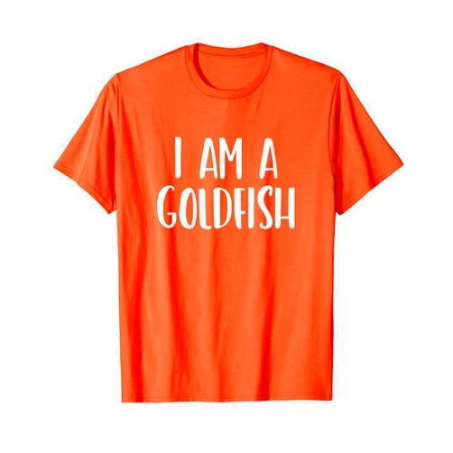 Simple Goldfish Costume Halloween I Am A Goldfish Halloween I'm Simple Costume Lazy T-Shirt