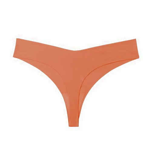 Meqoj Sexy Low Waist Ice Silk Nude Seamless Pure Cotton Crotch Breathable T-Type Panties Women'S Sexy One-Piece Panties