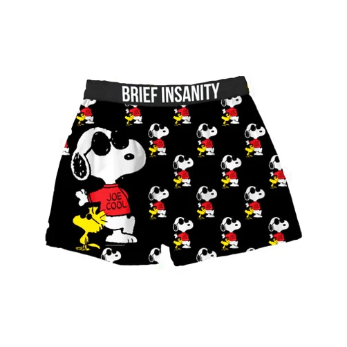 BRIEF INSANITY Snoopy Unisex Joe Cool Boxer Shorts | Peanuts Print Snoopy Boxer Shorts | Charlie Brown