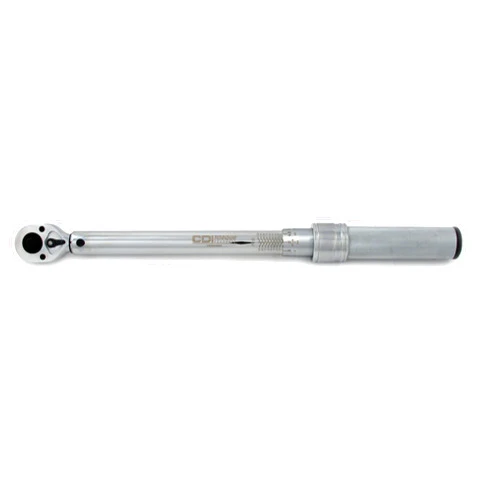 CDI TORQUE PRODUCTS CDI 3/8 Inch Drive Adjustable Click Torque Wrench, Range 10-100 Ft Lbs / 16.9-132.2 Nm (1002MFRMH)