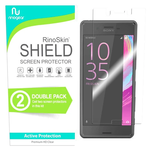 RinoGear (2-Pack) Screen Protector Designed for Sony Xperia X Performance Screen Protector [Flexible Clear Film] Case Friendly Accessories