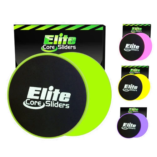 Elite Sportz Equipment Elite Sportz Core Sliders for Working Out - Pack of 2 Compact, Dual Sided Gliding Discs for Full Body Workout on Carpet or Hardwood Floor - Fitness & Home Exercise Equipment - Small Gift for Athletes