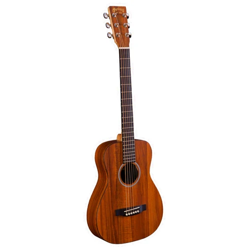 MARTIN Little Martin LXK2 Acoustic Guitar with Gig Bag, Koa and Sitka Spruce HPL Construction, Modified 0-14 Fret, Modified Low Oval Neck Shape Dark Natural