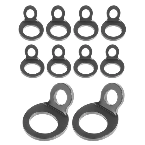 Bylikeho 10 Pack Tie Down Anchor,Tie Down Strap Rings,Car Accessories Stainless Steel Multi-Purpose Tie Down Anchor Strapping Hooks for Mounting in The Garage,Work Shop,Truck (Black, Small-10 Pack)
