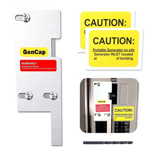 GenCap Generator Interlock Kit Compatible with GE Vertical Main 150 and 200 AMP Panels, for Safe Usage of Portable Power During Outage