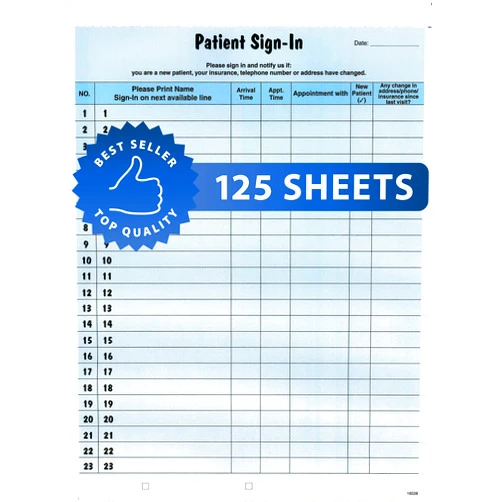 Tabbies Patient Sign-In Label Forms, 8-1/2