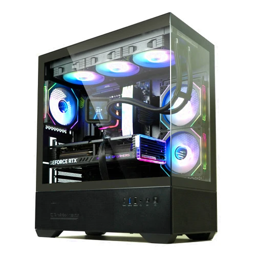 Zalman Chronix ATX PC Case, 3 x PWM ARGB Fans with 6-Channel ARGB PWM Hub, USB Type-C, 360mm Radiator Support, Full-View Dual Tempered Glass Panel, Mid Tower Desktop Gaming Computer Case, Black
