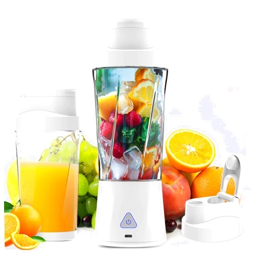 neza Personal Blender, 360 Watt Portable Blender-for Shakes & Smoothies, 24oz Cordless Mini Blender, 6000mAh, Self Cleaning and BPA Free Portable Juicer, Mini Travel Blender with 6 Sharp Blade, White