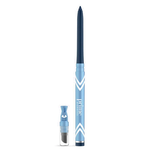 PRIME PROMETICS PrimeEyes Glide Eyeliner for Mature Women – Water-Resistant, Long-Stay and Mess-Proof – Gel Cream Texture, Discreet Sharpener and Effective Smudger (Sapphire (blue))