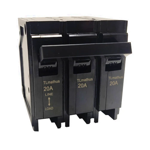 TLmathus Q320 3 Pole, 20A, 240V Circuit Breaker Plug-in Mount Standard Miniature Circuit Breaker Thermal Magnetic Protection, Fit for Siemens Type EQ, EQL, SEQ, EQG, PL and ES Series Load Centers(3P 20A)