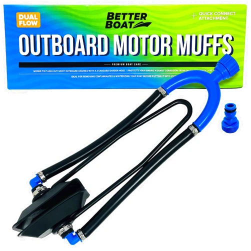 Better Boat Boat Motor Muffs Outboard Motor Muffs and Inboard I/O Ear Flusher Motor Flush Warmer Parts Hose Adapter Boat Muffs Outboard Engine Flush Marine Use Kit Boat Accessories Winterizing Flushing & Warming