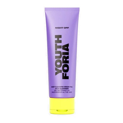 Youthforia Night Off Face Wash, Gentle Cleanser for Soft, Clear Skin, Green Tea Leaves Exfoliate for Effective Makeup Removal, Vegan & Cruelty-Free