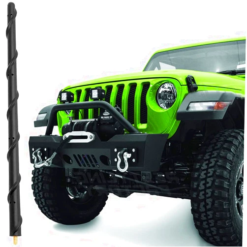 BASIKER Antenna for Jeep Wrangler Gladiator JK JT JL Rubicon Sahara Unlimited Sport 2007-2025, Jeep Wrangler Antenna Replacement, 13 Inch Car Radio Antenna Jeep Accessories Optimized AM FM Reception