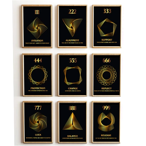 unique america 9 Pc Angel Number Poster 12x16, Aura Poster, Angel Numbers, Aura Posters for Room Aesthetic, Aura Print, Angel Aura, Angel Pictures Wall Decor, Large Angel Numbers Poster Unframed