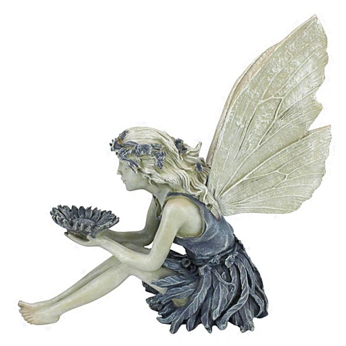 SANYGE Sunflower Fairy Angel Bird Feeder Statue Garden Decoration Resin Pendant Artifact Sunflower Flower Fairy