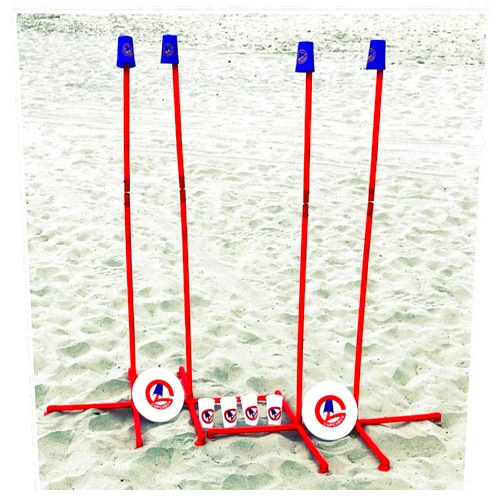 CupCheck Cupbash Outdoor Flying Disc Game Set - Fun Beersbee Disc Toss for Family, Adults & Kids. Perfect for Lawn, Backyard, Snow & Hiking. Frisbee Ultimate Disc Golf Yard Game with Poles & Cups
