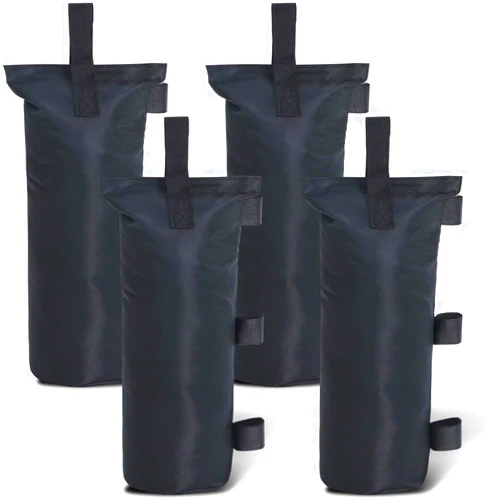 ABCCANOPY 150 LBS Extra Large Canopy Sand Bags for Pop up Tent Gazebo Instant Canopy, 4-Pack, Black (Without Sand)