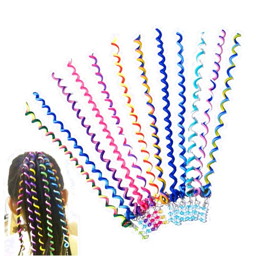 Vyooxcy 12 Colors Hair Braid Clips for girl women，Twist Barrette Spiral Spin Hair for Braids Accessories,Suitable for birthday pary,Bar party,Christmas, wedding