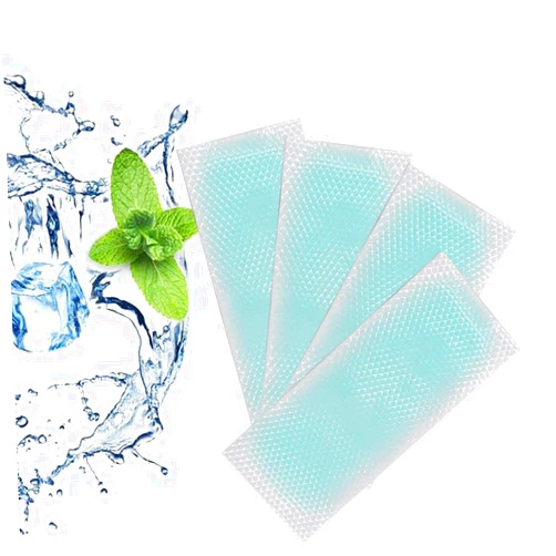 Peixiong 60 Sheets Fever Cooling Gel Patches, Cooling Forehead Strips Cooling Gel Sheet for Relieve Headache, Toothache Pain, Drowsiness, Fatigue, Refreshing, Sunstroke Blue