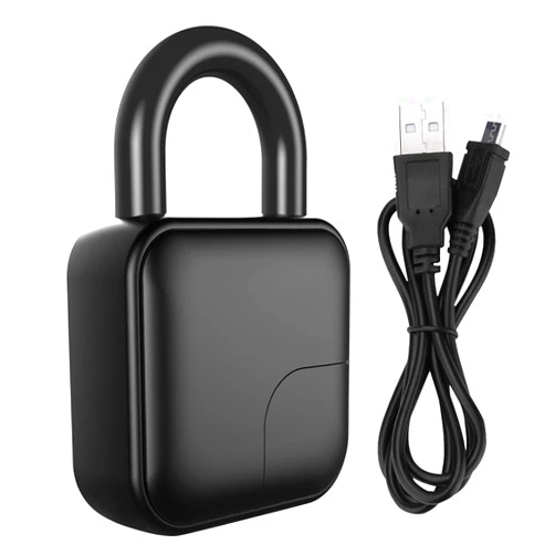 DAUERHAFT Smart Fingerprint Padlock, Key Backup, Prezlock, Suitable for Outdoor and Heavy Duty