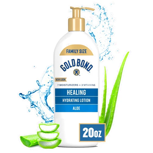 Gold Bond Healing Hydrating Lotion, 20 oz., With Aloe, Moisturizes, Immediate 24-Hour Hydration
