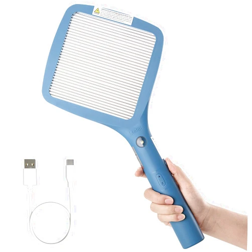 mafiti 2 in 1 Electric Fly Swatter Rechargeable with Flashlight Mosquito Zapper Bug Zapper Racket Fly Killer Indoor Outdoor
