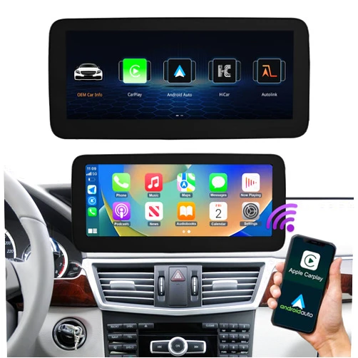 NINETOM 12.3 inch Touchscreen Wireless CarPlay Android Auto Multimedia Car Radio Receiver for Mercedes Benz E Class W212 with NTG4.5/4.7 System (2013-2015)