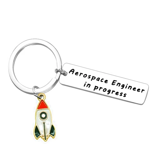 Baipilu Funny Aerospace Engineer Gift Keychain Graduation Gift for Aerospace Engineer Appreciation Jewelry Thank You Present Keyring Christmas Birthday Retirement Present Keyring