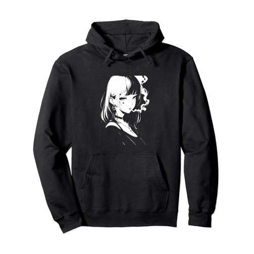 Anime Horror Girl Aesthetic Soft Grunge Waifu Japanese Otaku Pullover Hoodie
