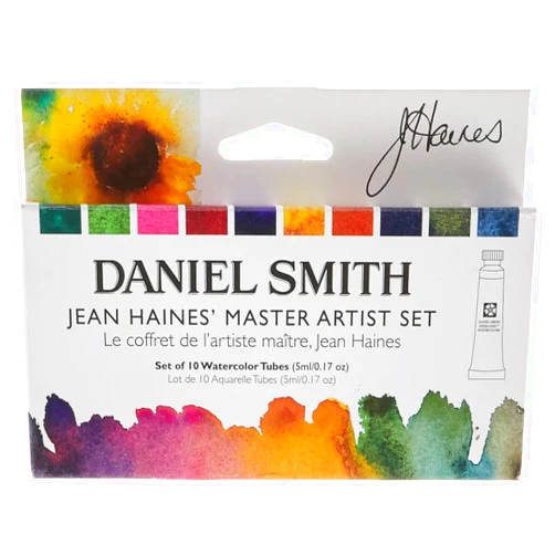 DANIEL SMITH Watercolor, 5ml tubes, Jean Haines Master Artist Set 10 Watercolor Tubes (total 10 pieces) 285610223, 0.17 Fl Oz (Pack of 10)