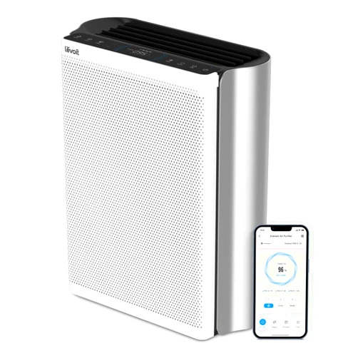 LEVOIT Air Purifiers for Home Large Room with Washable Filter, 3-Channel Air Quality Monitor, Smart WiFi and Filter for Pet, Allergy, Smoke, Dust, Alexa Control, 2790 Ft², EverestAir/EverestAir-P