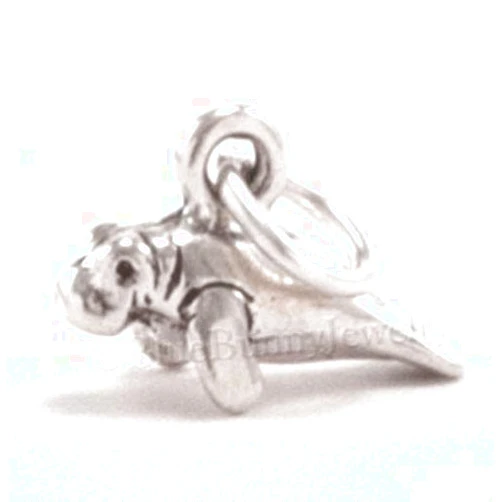 Charm Crazy Sterling Silver Small 3D Manatee Ocean SEA Life Charm DIY Jewelry Making Supply for Charm Pendant Bracelet by Charm Crazy