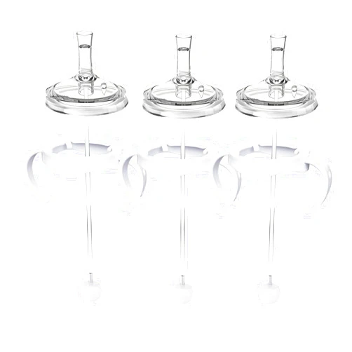 Giftophilia Sippy Cup Conversion Kit for Philips Avent Natural Baby Bottles, Soft Straw top and Weighted Sippy Cup Transition Kit with Handles for Kids, Pack of 3