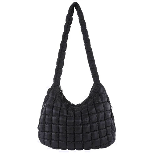 Juoxeepy Quilted Tote Bag Large Puffer Crossbody Bag Women Quilted Carryall Puffy Shoulder Bag Padding Hobo Bag