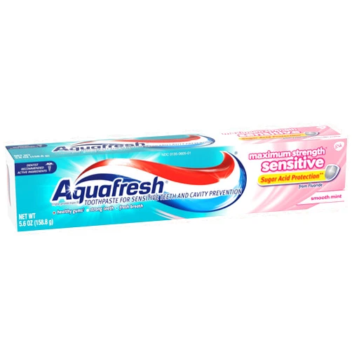 Aquafresh Aqua Fresh Sensitive Maximum Strength Toothpaste, 5.6 oz, (32432)