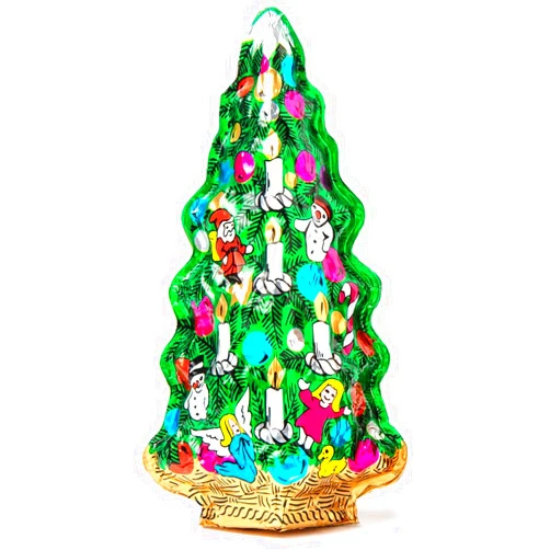 THE MADELAINE CHOCOLATE COMPANY Madelaine Premium 3D Semi Solid Milk Chocolate Christmas Tree - American-Made & Swiss Formula Creamy Milk Chocolate Christmas Tree Total of 2.5oz