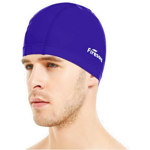 Firesara Fabric Swim Cap, High Elasticity Swimming Cap Keeps Hair Clean Breathable Fit Both Long Hair Short Hair, Swim Caps Woman Girls Men Kids One Size Hat