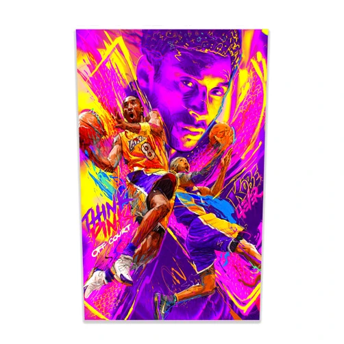 bzcpc Basketball Stars LeBron James Kobe Bryant Stephen Curry Poster Canvas Art Bedroom Wall Decor Kids Room Decor Inspirational Gift (Kobe)