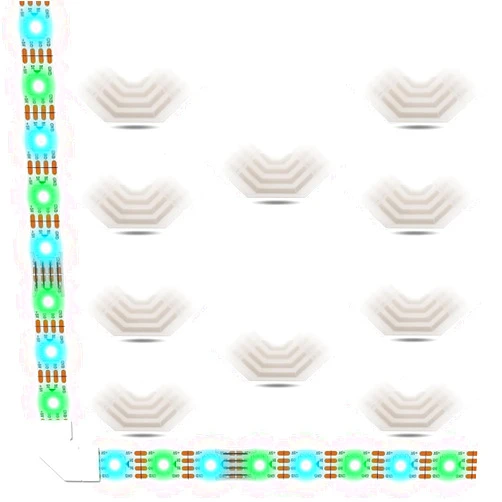 AWSOM 90 Degree LED Strip Corner Connectors L Shape 10mm, LED Strip Corner Connectors 4 Pin L Shaped LED Connectors Solderless for SMD5050 RGB LED Strip Lights 5V/12V,10 Pack
