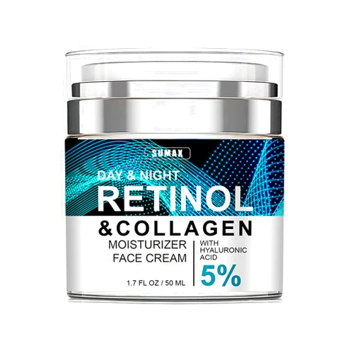 Grospe Advanced Retinol Collagen Cream for Face with 5% Hyaluronic Acid Anti-Aging Cream Anti-Wrinkle Reduce Fine Lines Lifting and Firming Cream 24-Hour Facial Care Suitable For All Skin Types
