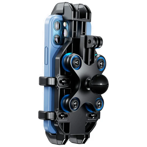 BRCOVAN 1'' Ball Motorcycle Phone Mount with Vibration Dampener, Adjustable Cellphone Holder for ATV UTV Bike Scooter, Compatible with RAM Mounts B Size Double Socket Arm, for 5.4''-7.2'' Smartphones