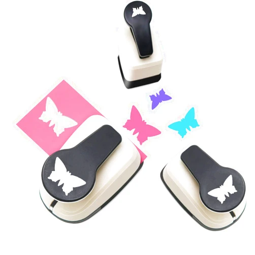 HKKYO Butterfly Punch, Butterfly Hole Punch, Butterflies Paper Punch, Hole Puncher for Paper Crafts, Cardstock, Scrapbooks, 1 inch, 5/8 inch, 3/8 inch Paper Punches for Crafting