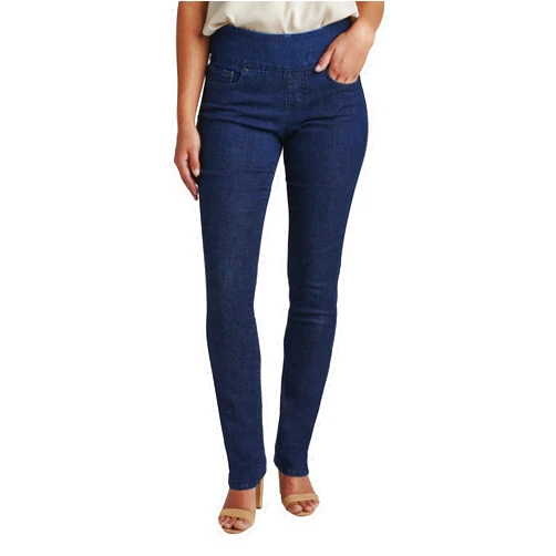 JAG Women's Peri Mid Rise Straight Leg Pull-on Jeans