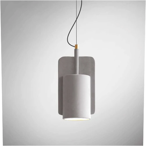 LHYGXFC Nordic Creative Cement Chandelier, Custom Color Single Head Window Pendant Lamp, E27 Simple Cafe Pendant Lamp, Stair Bar Clothing Store Pendant Light