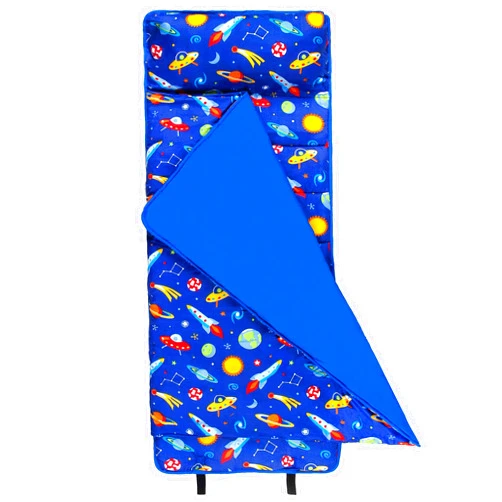 Wildkin Microfiber Nap Mat with Reusable Pillow for Boys and Girls, Perfect Nap Mat for Daycare and Preschool, Soft and Cozy Nap Mat for Kids, Best Sleeping Mat (Out of This World)