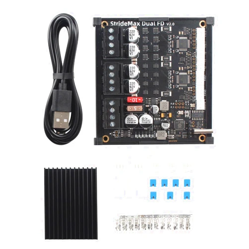 FYSETC 3D Printer Controller - StrideMax Dual FD Motherboard - TMC5160 Stepper Motor Driver Board: Easy Connect Fan Thermistor RGB Light Based RP2040 Support RRF Klippe CAN USB Interface for VoronVz